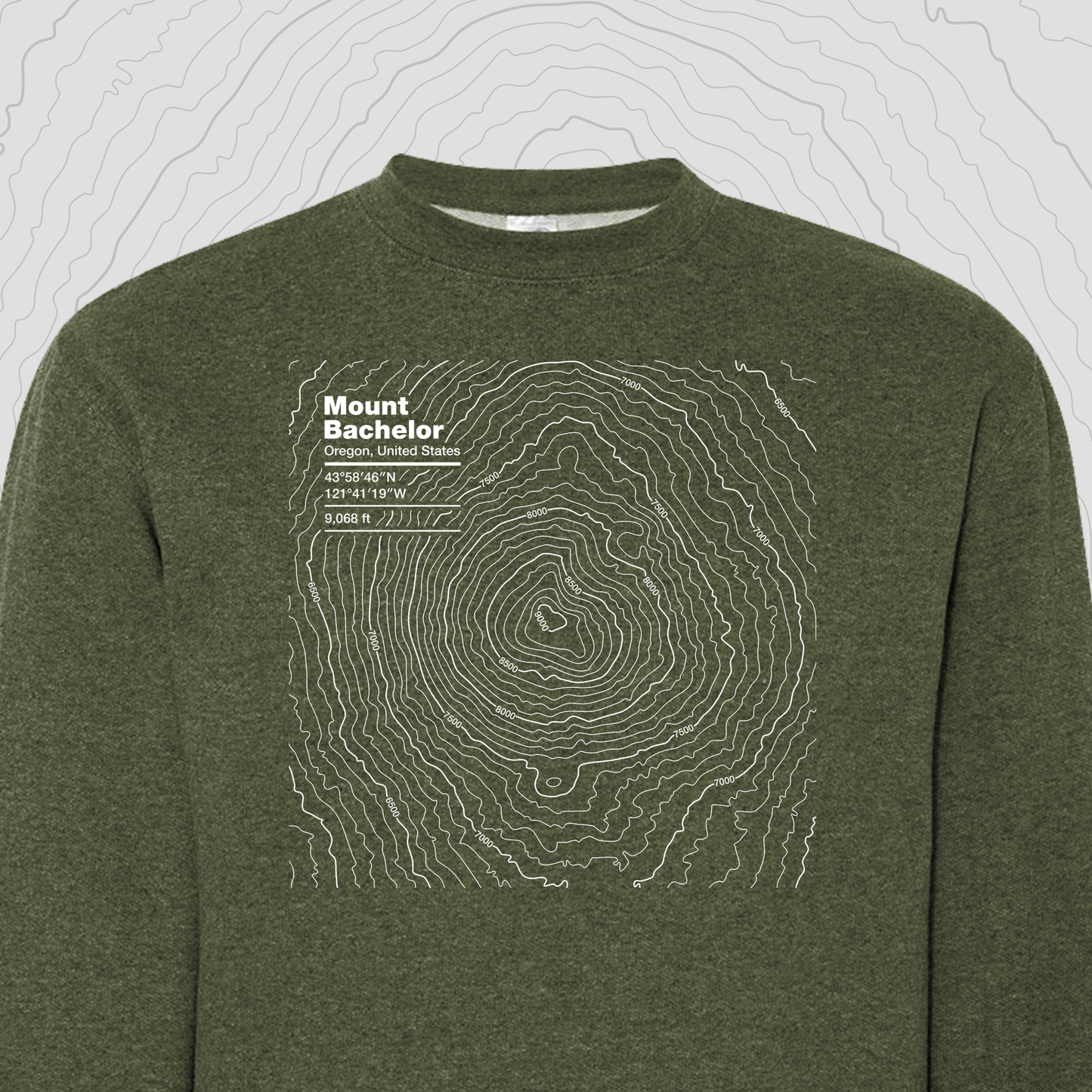 Mount Bachelor, Oregon - Crewneck Sweatshirt