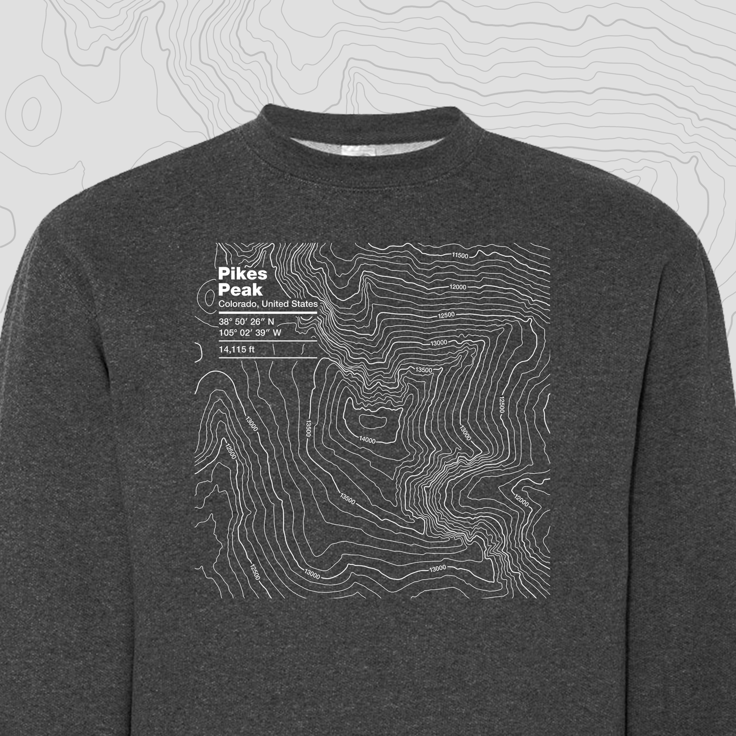 Pikes Peak, Colorado - Crewneck Sweatshirt