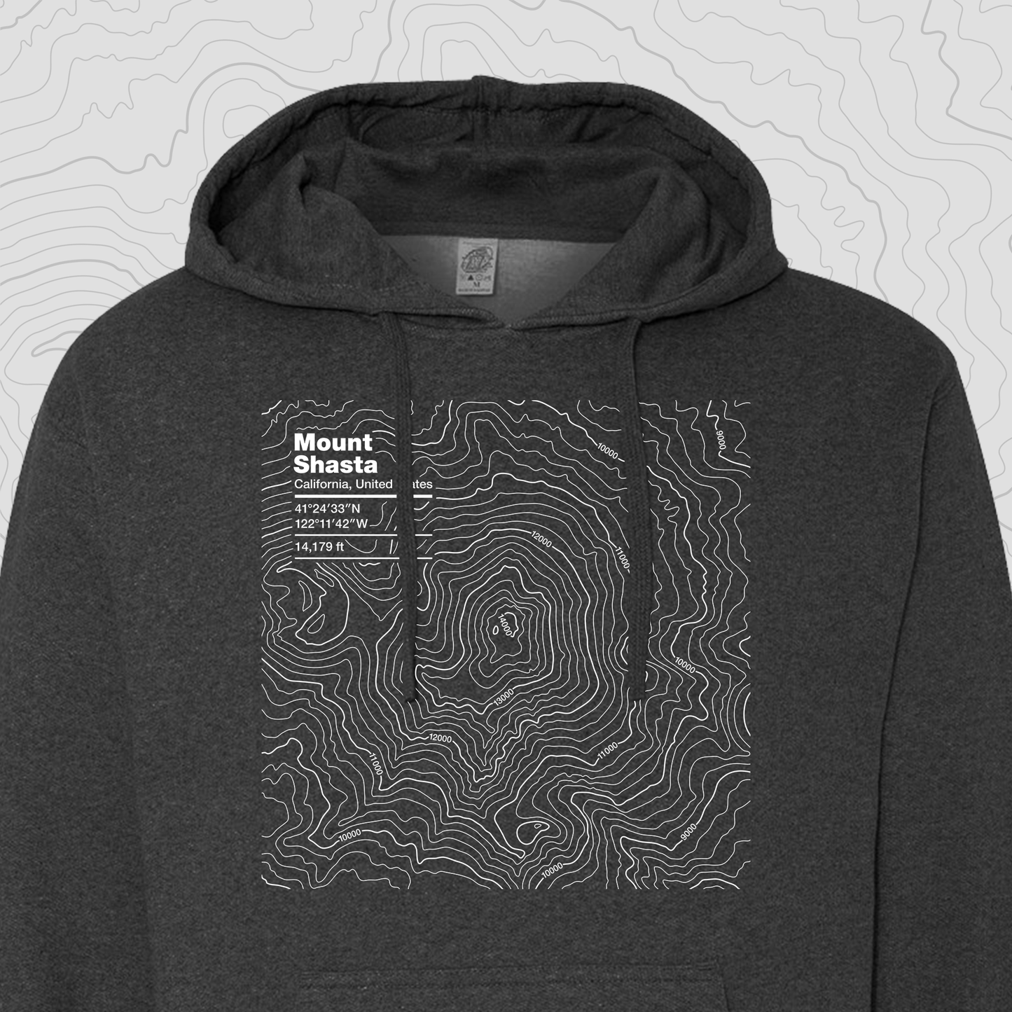 Mount Shasta, California - Hooded Sweatshirt