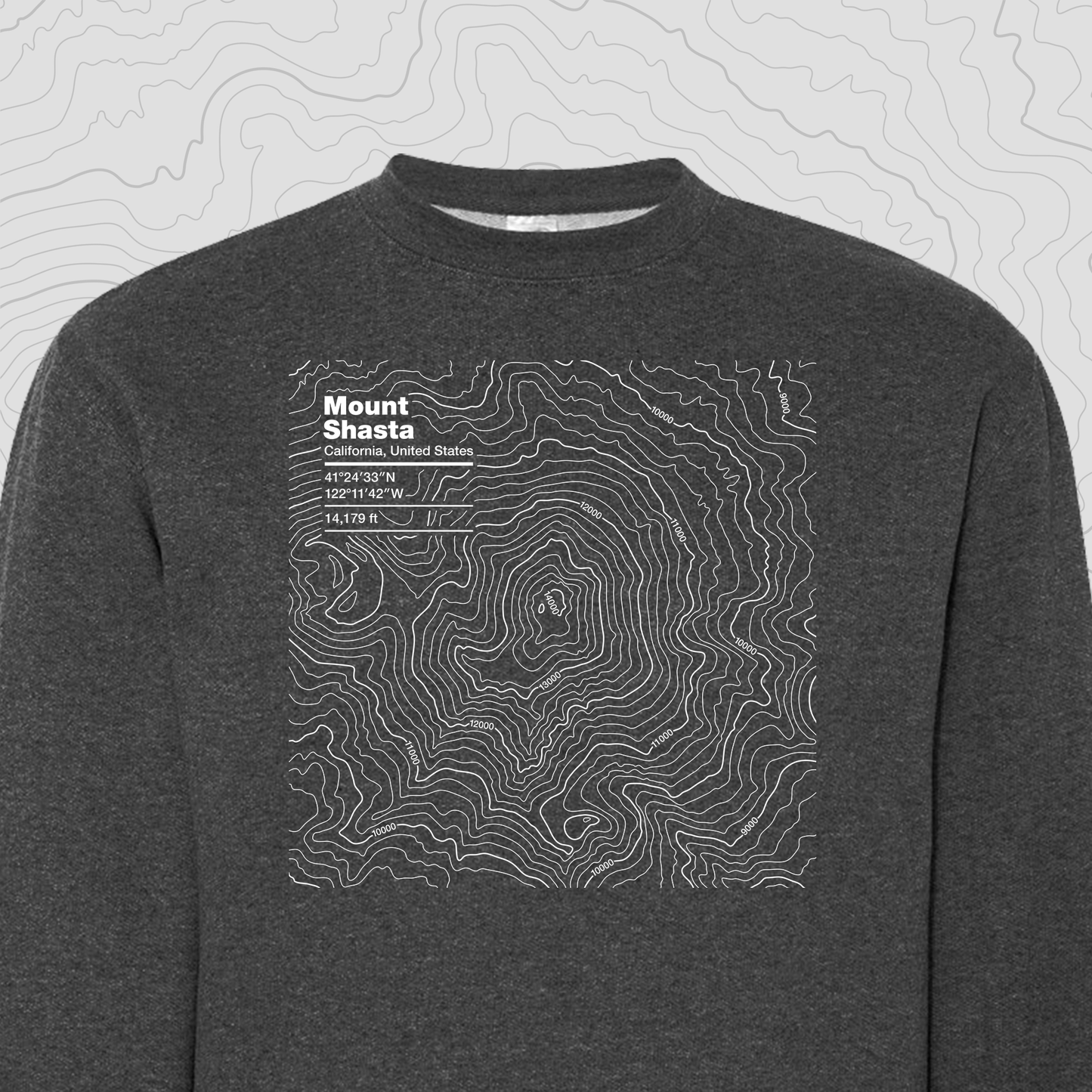 Mount Shasta, California - Crewneck Sweatshirt