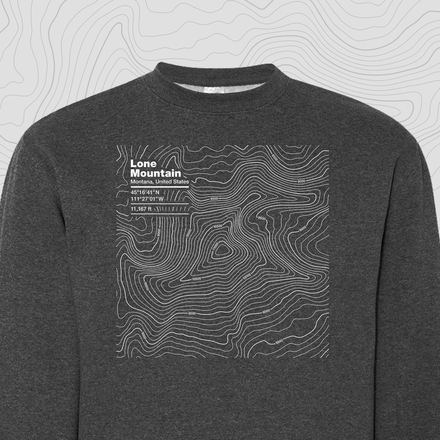 Lone Mountain, Montana - Crewneck Sweatshirt