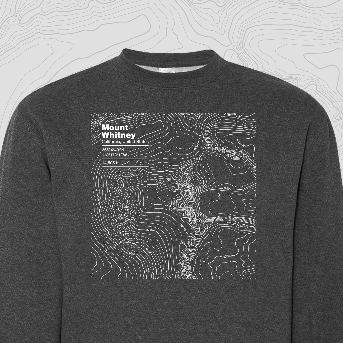 Mount Whitney, California - Crewneck Sweatshirt