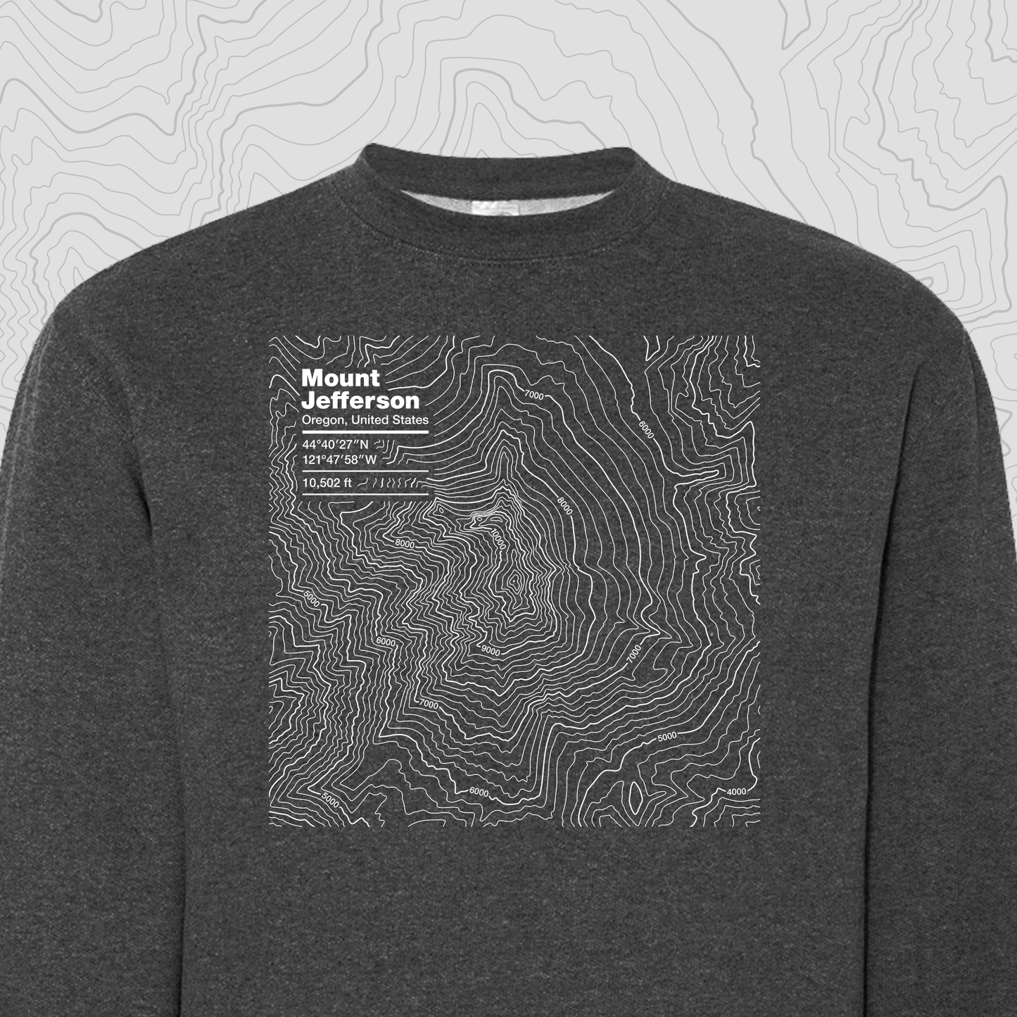 Mount Jefferson, Oregon - Crewneck Sweatshirt