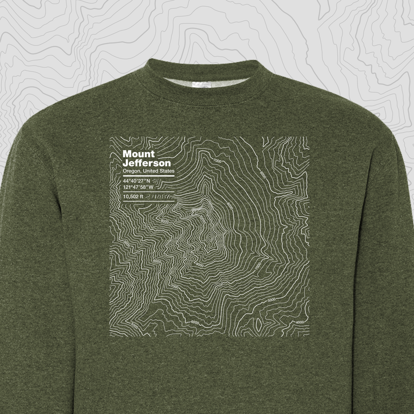 Mount Jefferson, Oregon - Crewneck Sweatshirt