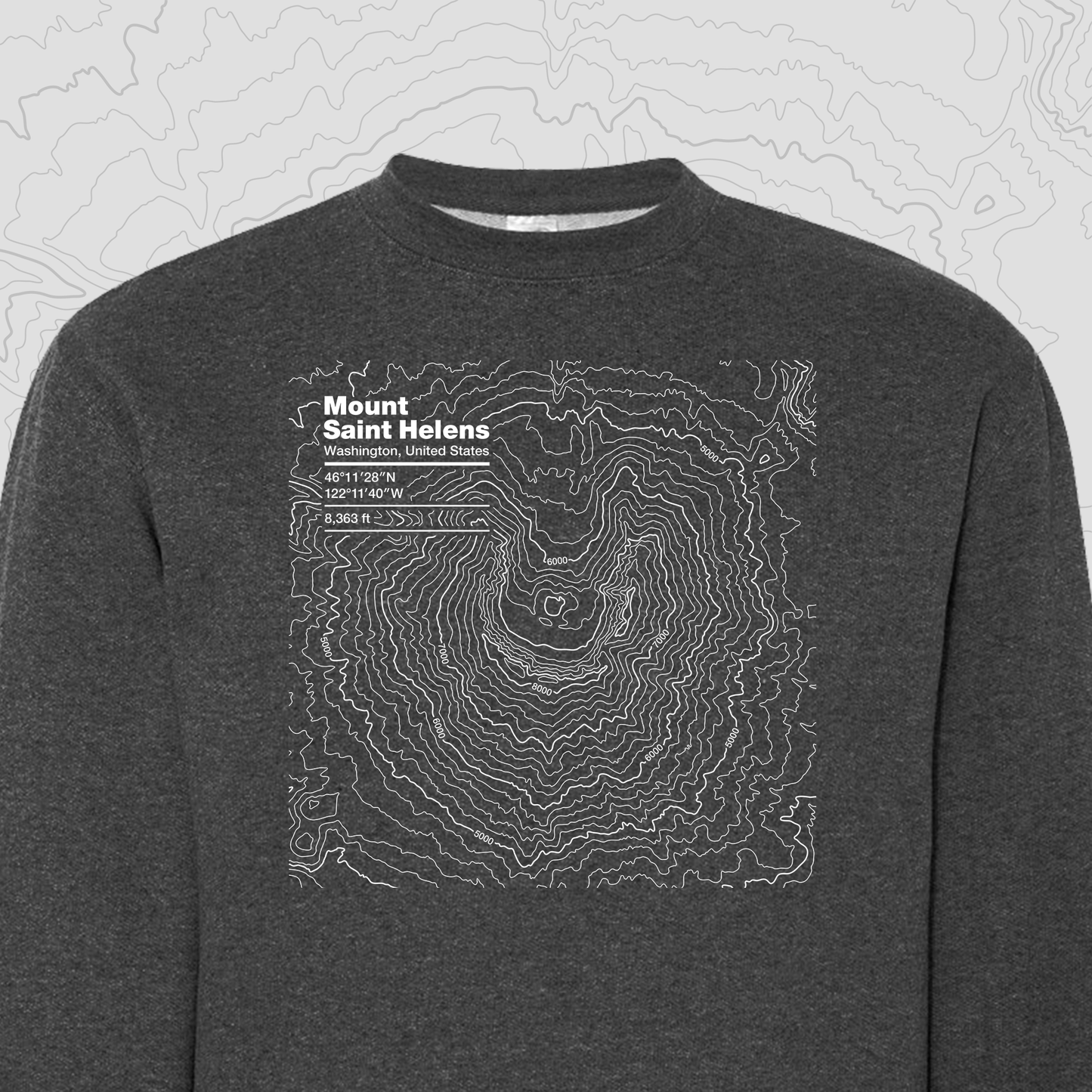 Mount Saint Helens, Washington - Crewneck Sweatshirt