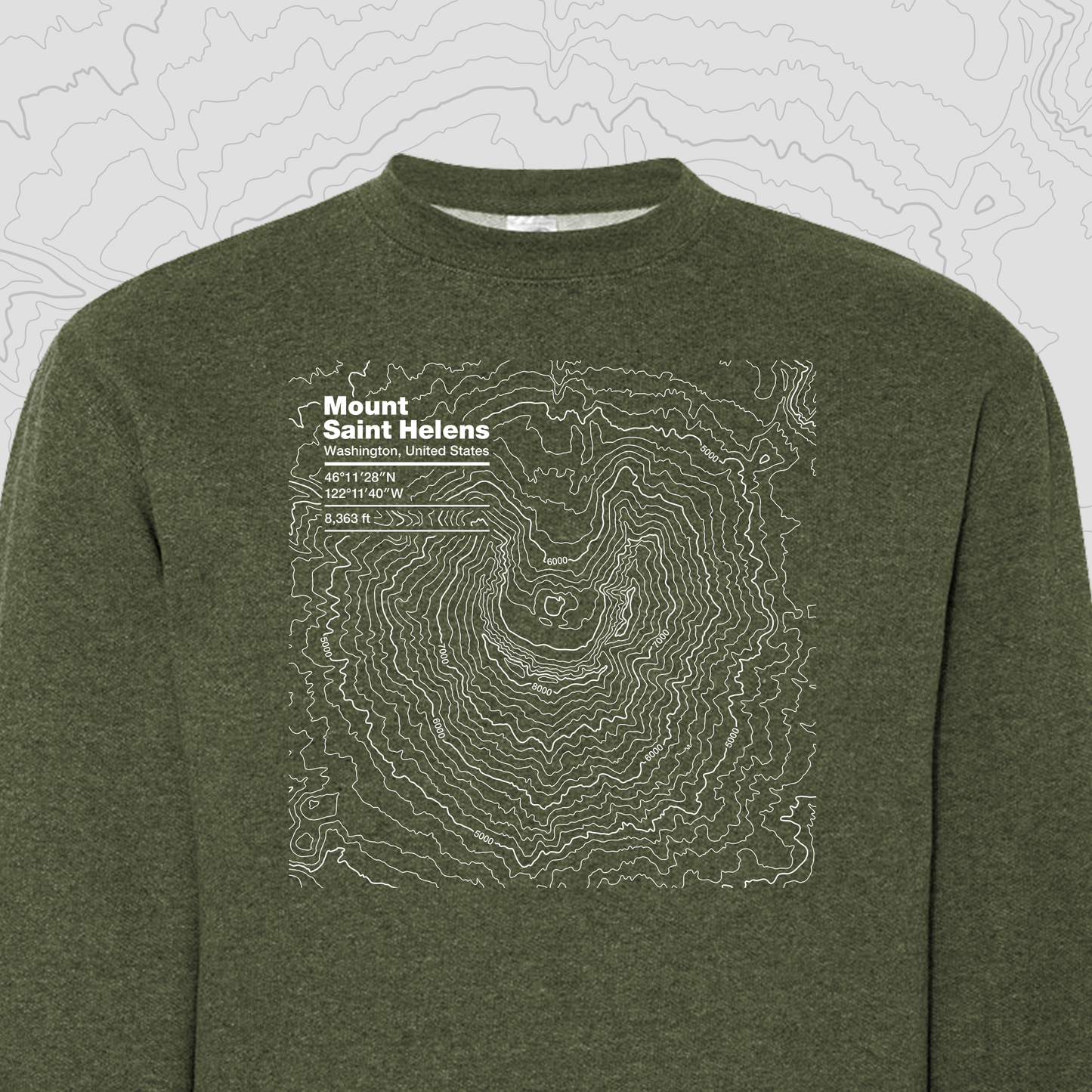 Mount Saint Helens, Washington - Crewneck Sweatshirt
