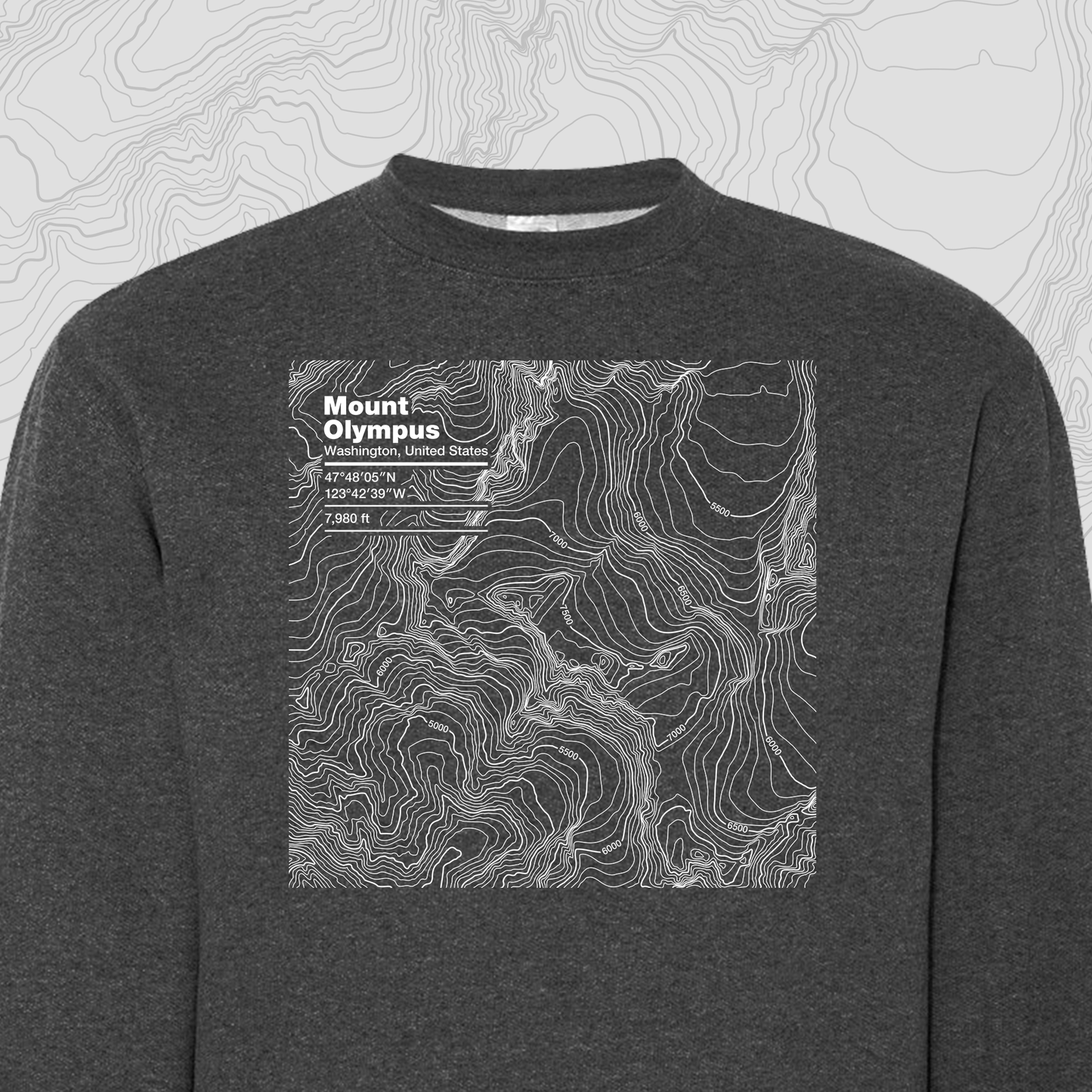 Mount Olympus, Washington - Crewneck Sweatshirt