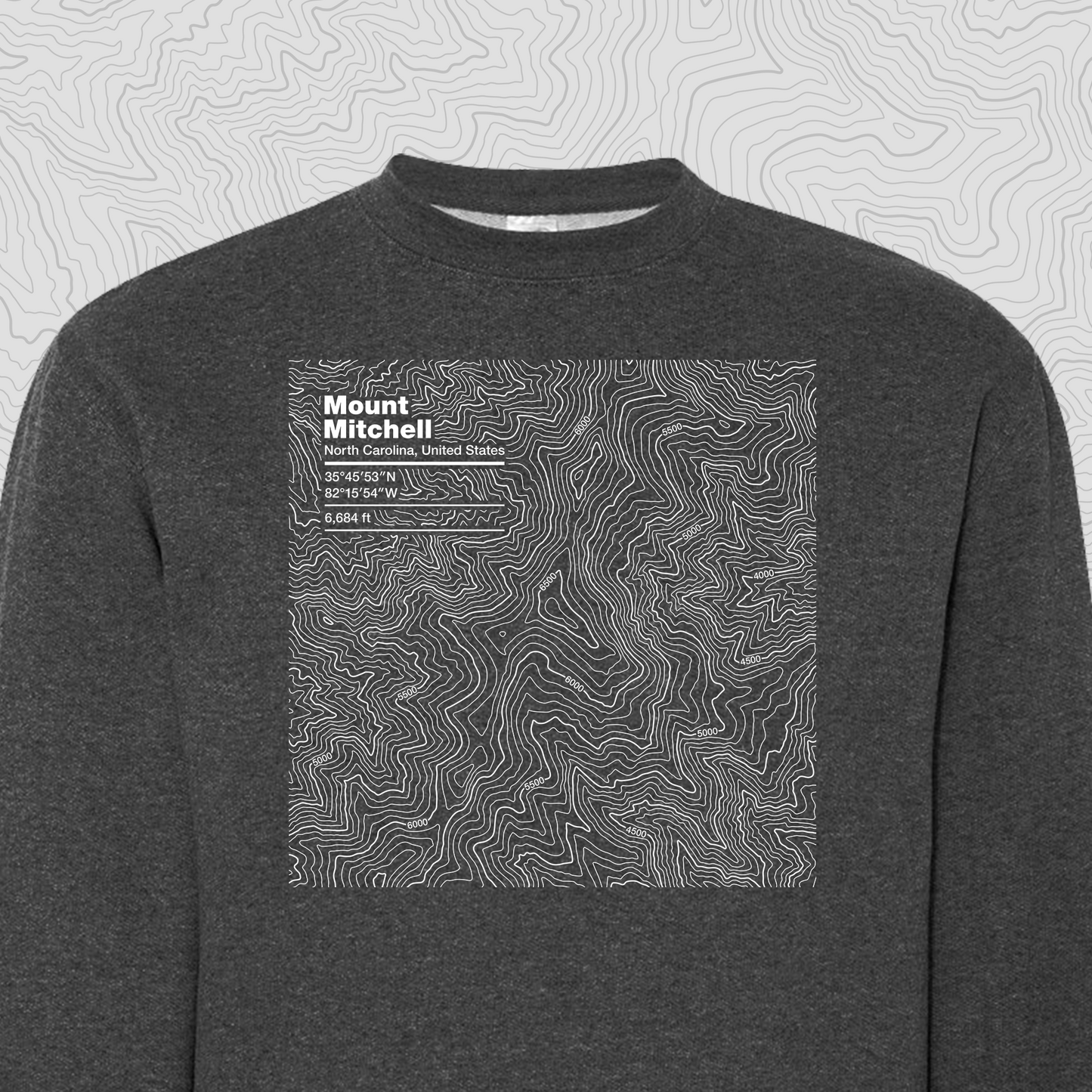 Mount Mitchell, North Carolina - Crewneck Sweatshirt