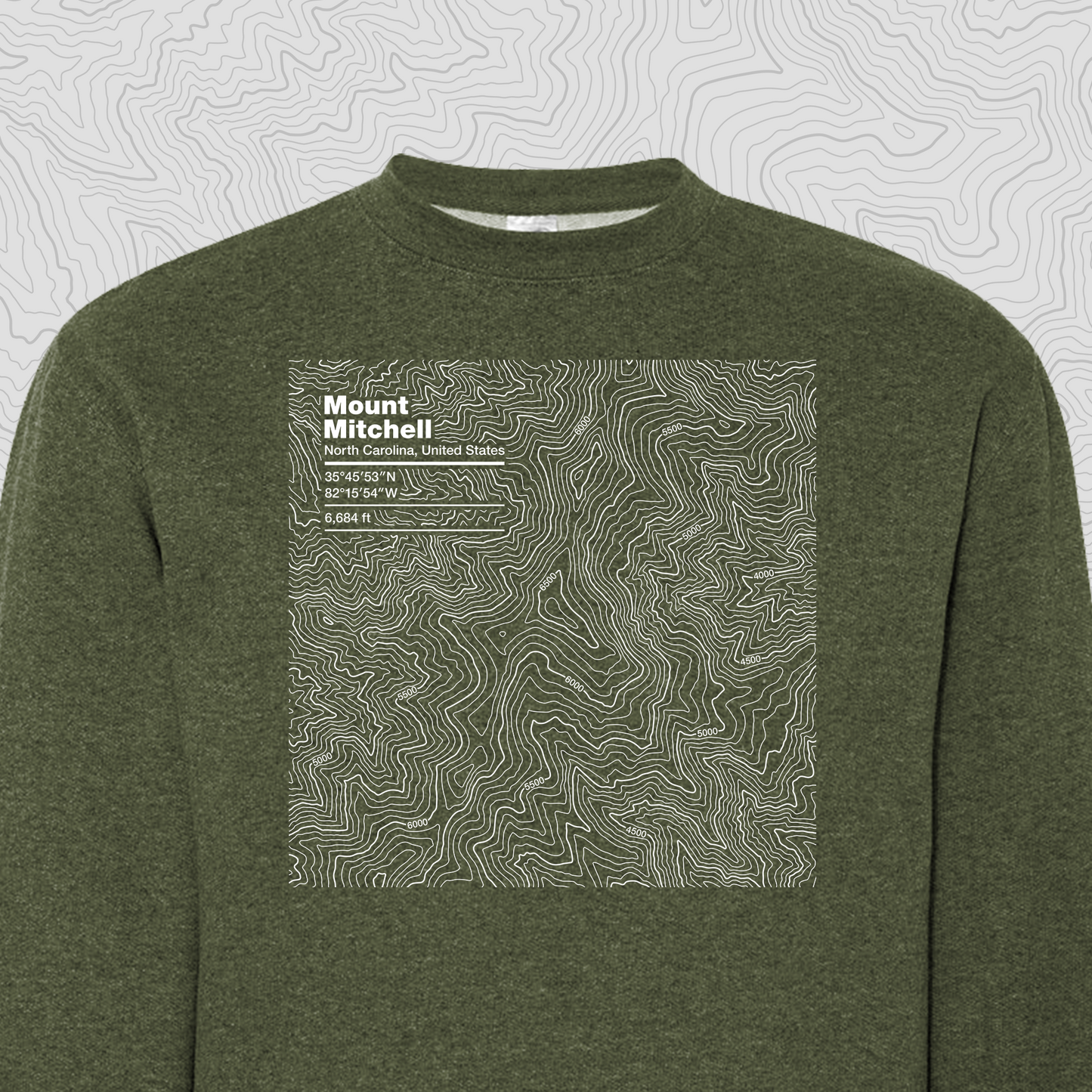 Mount Mitchell, North Carolina - Crewneck Sweatshirt