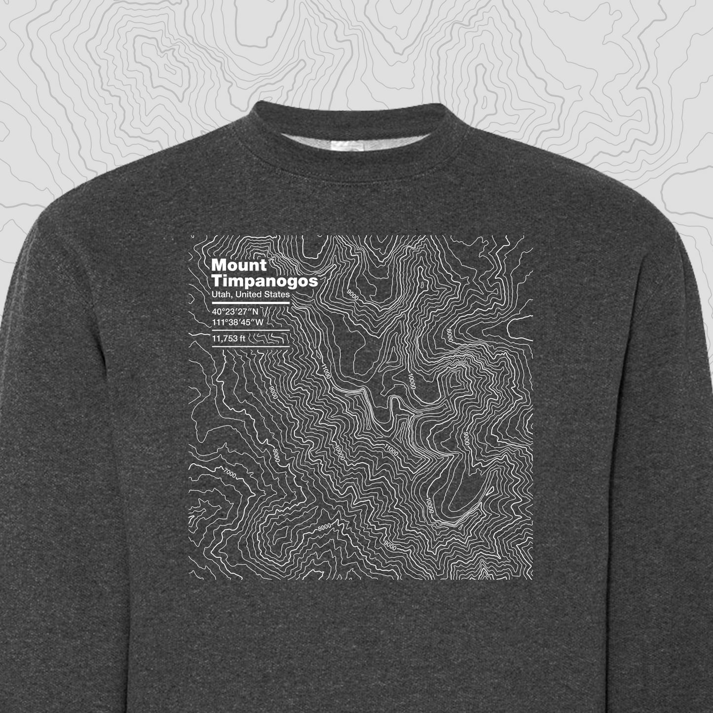 Mount Timpanogos, Utah - Crewneck Sweatshirt
