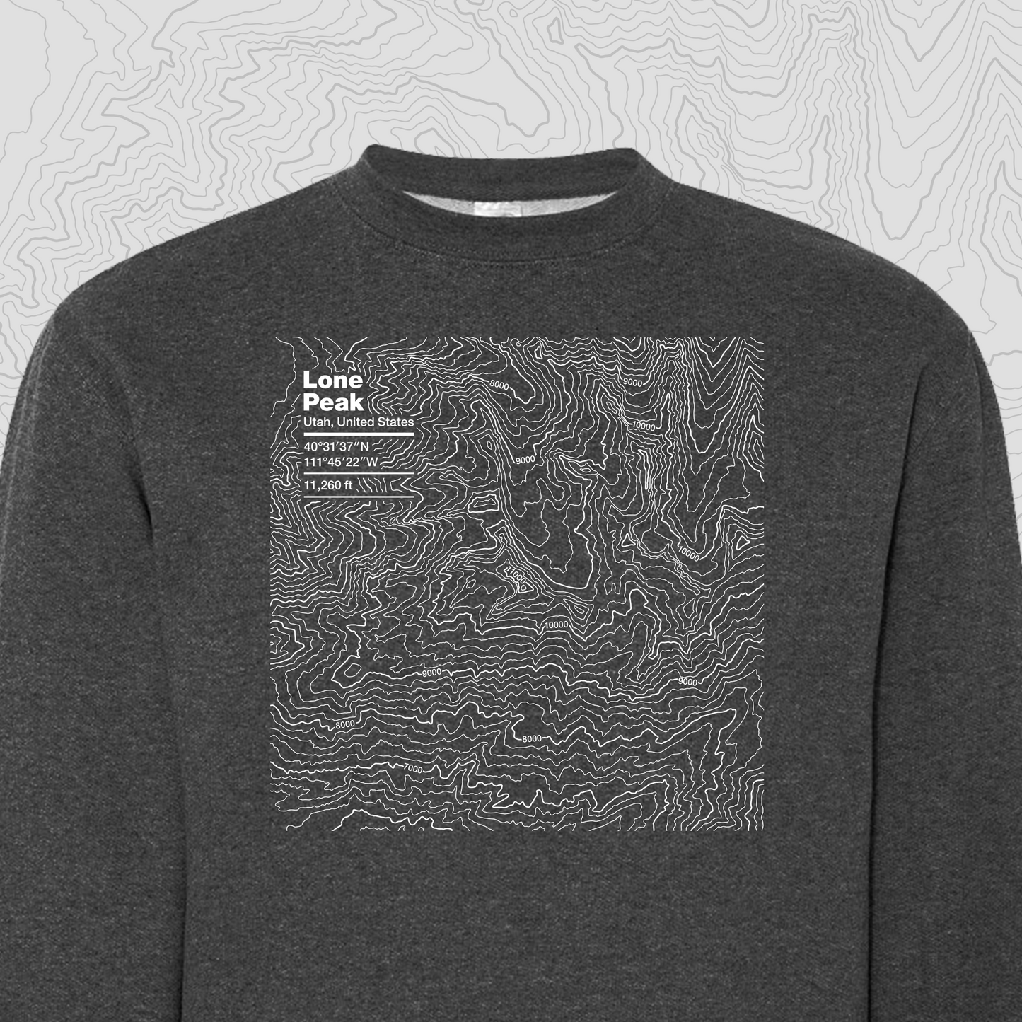 Lone Peak, Utah - Crewneck Sweatshirt