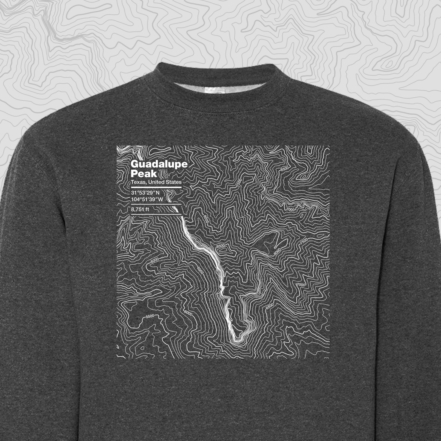 Guadalupe Peak, Texas - Crewneck Sweatshirt