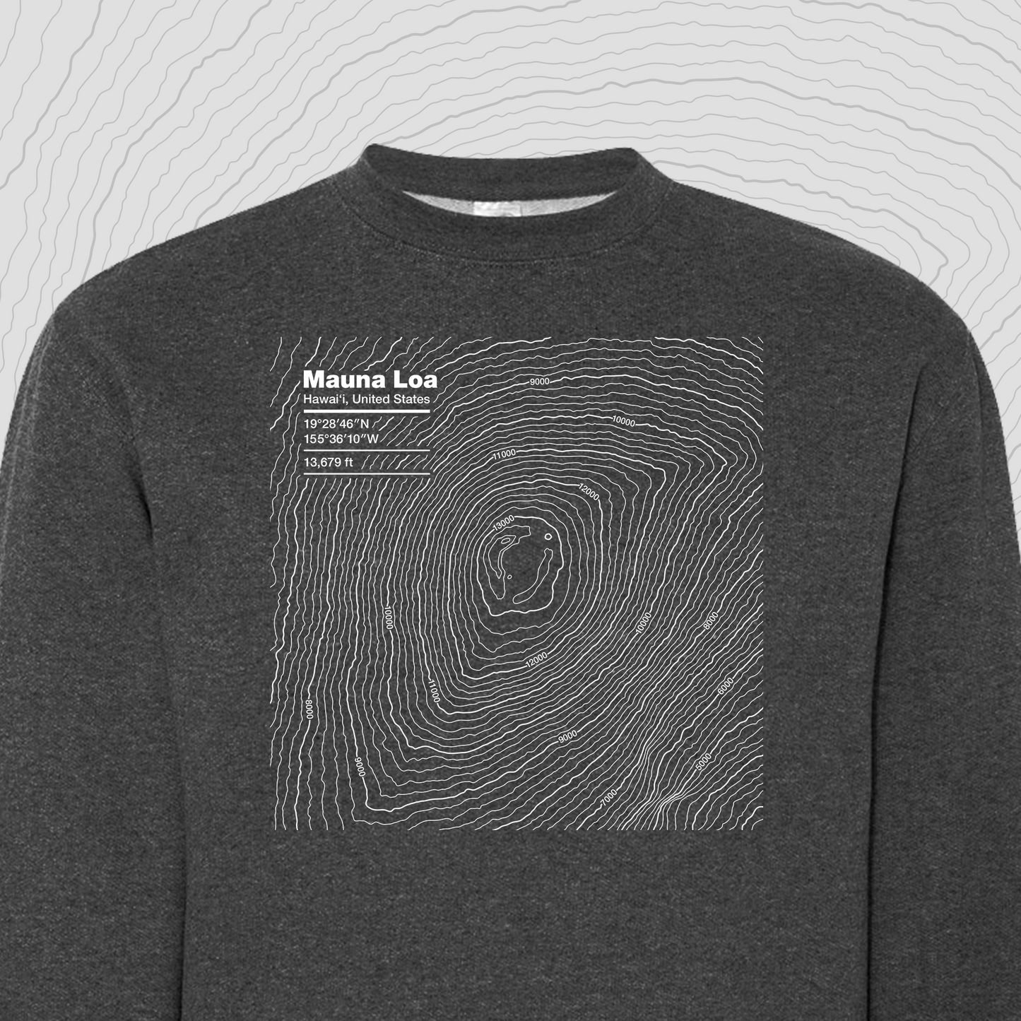 Mauna Loa, Hawaii - Crewneck Sweatshirt