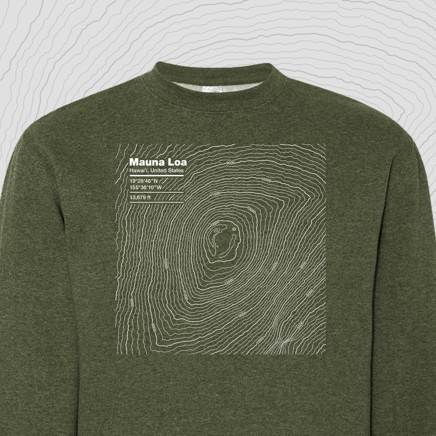 Mauna Loa, Hawaii - Crewneck Sweatshirt