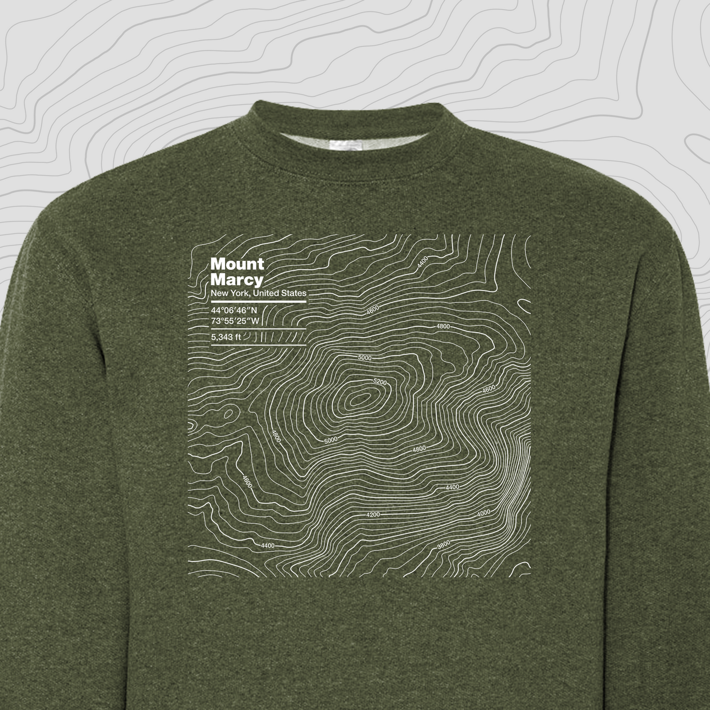 Mount Marcy, New York - Crewneck Sweatshirt