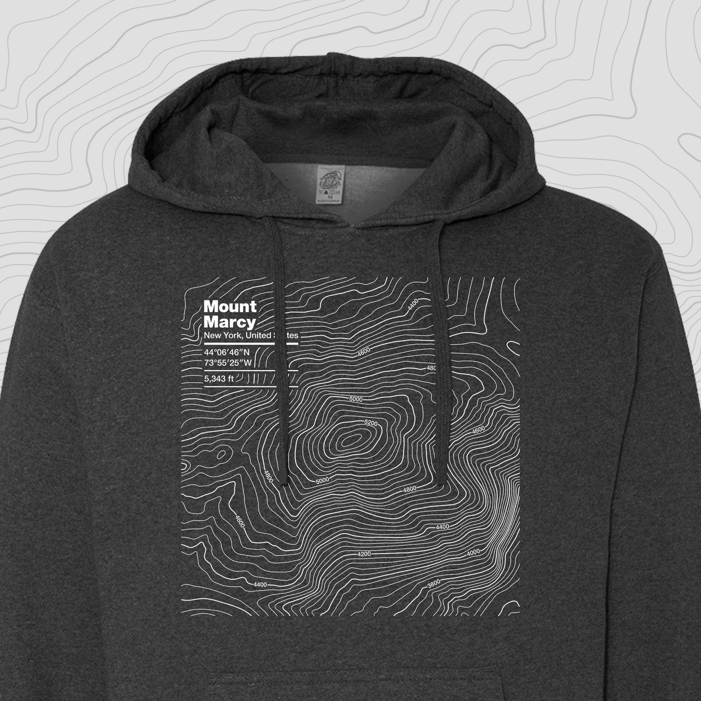 Mount Marcy, New York - Hooded Sweatshirt