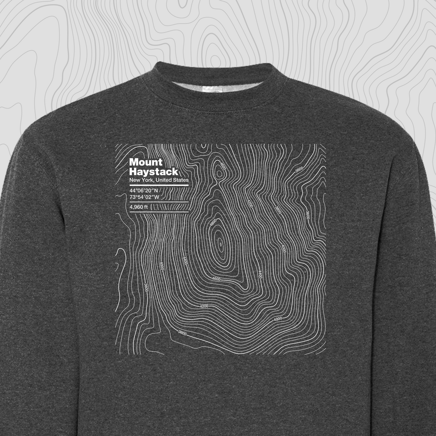 Mount Haystack, New York - Crewneck Sweatshirt