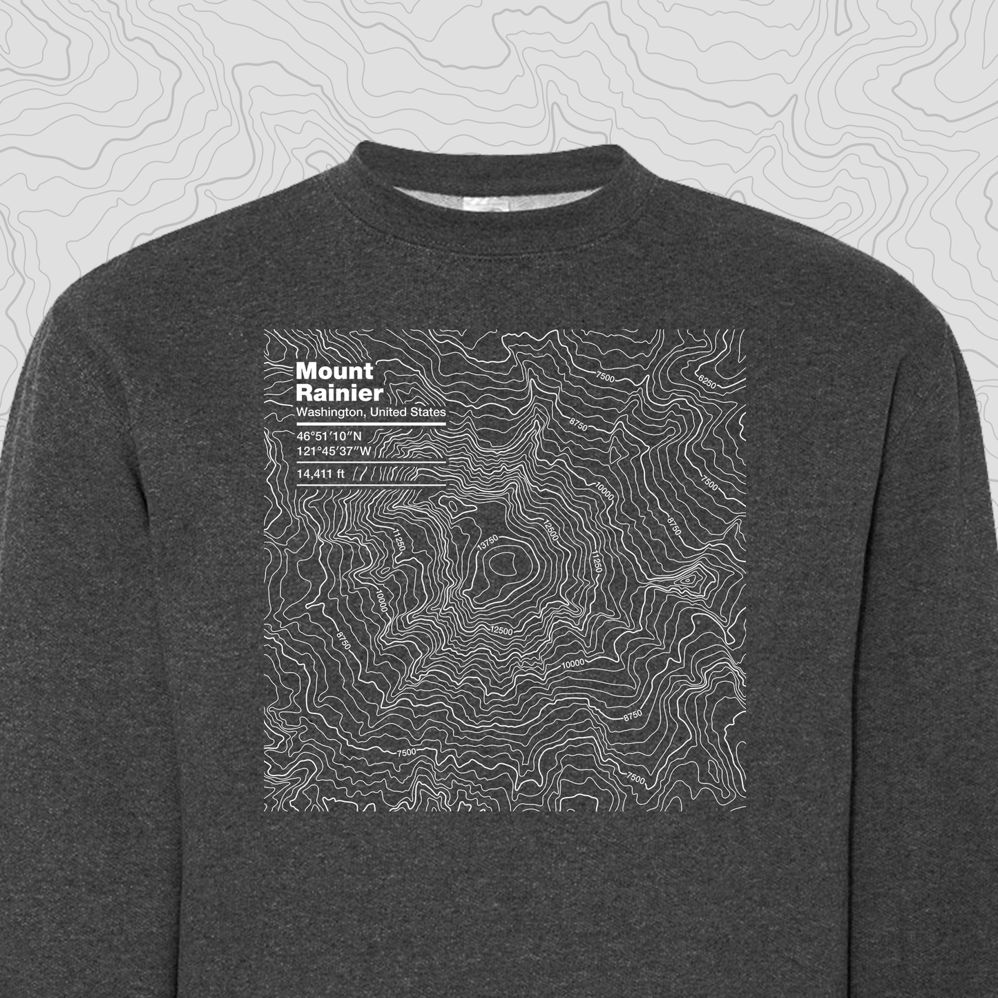 Mount Rainier, Washington - Crewneck Sweatshirt