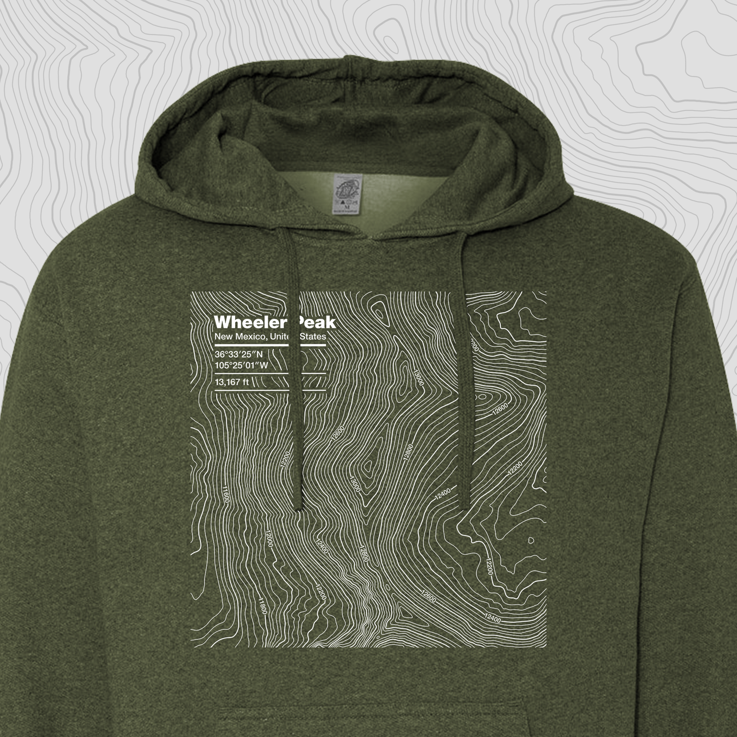 Wheeler Peak, New Mexico - Hooded Sweatshirt