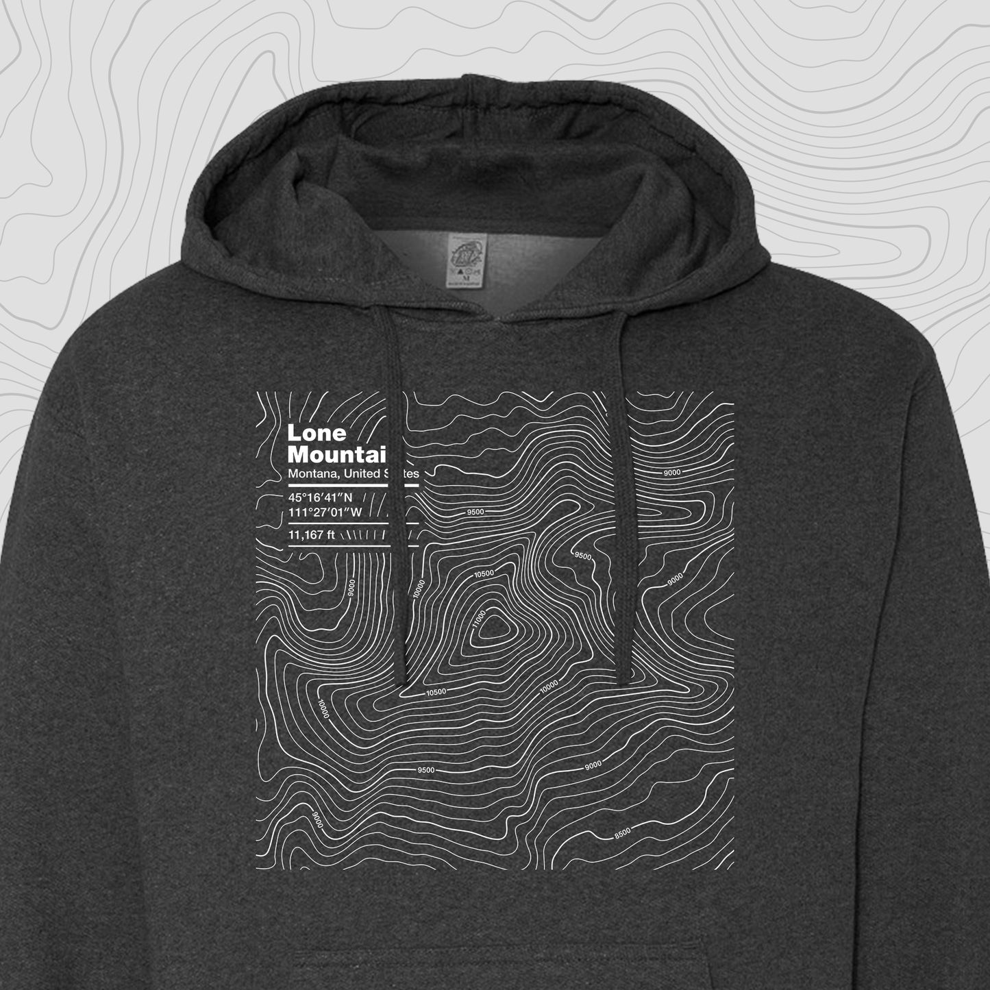 Lone Mountain, Montana - Hooded Sweatshirt