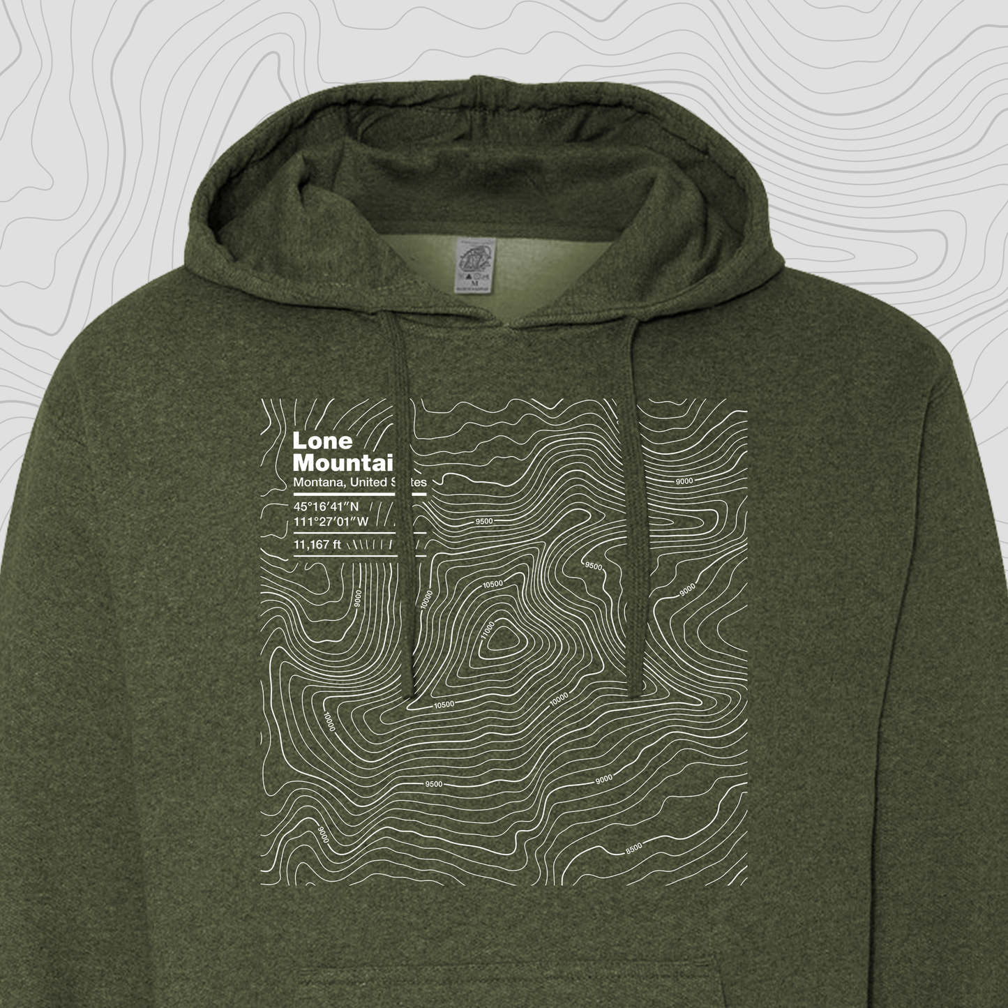 Lone Mountain, Montana - Hooded Sweatshirt