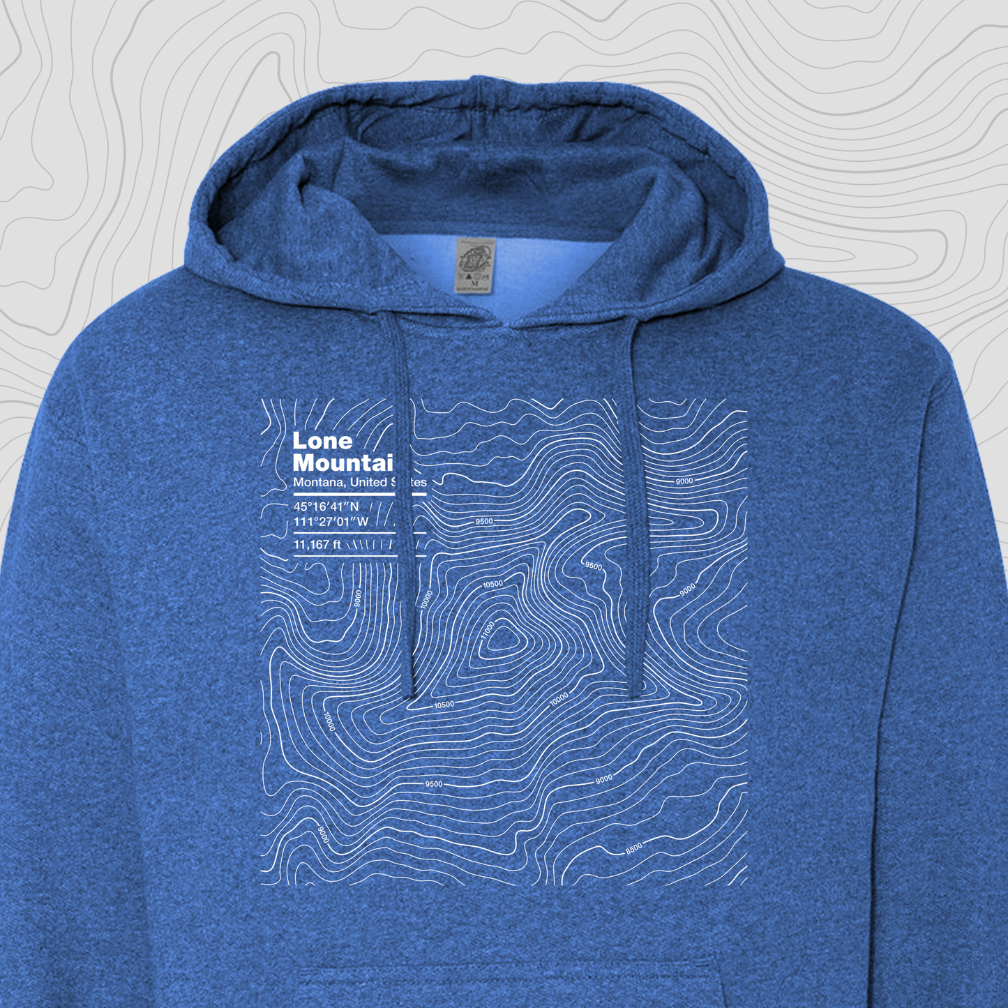 Lone Mountain, Montana - Hooded Sweatshirt