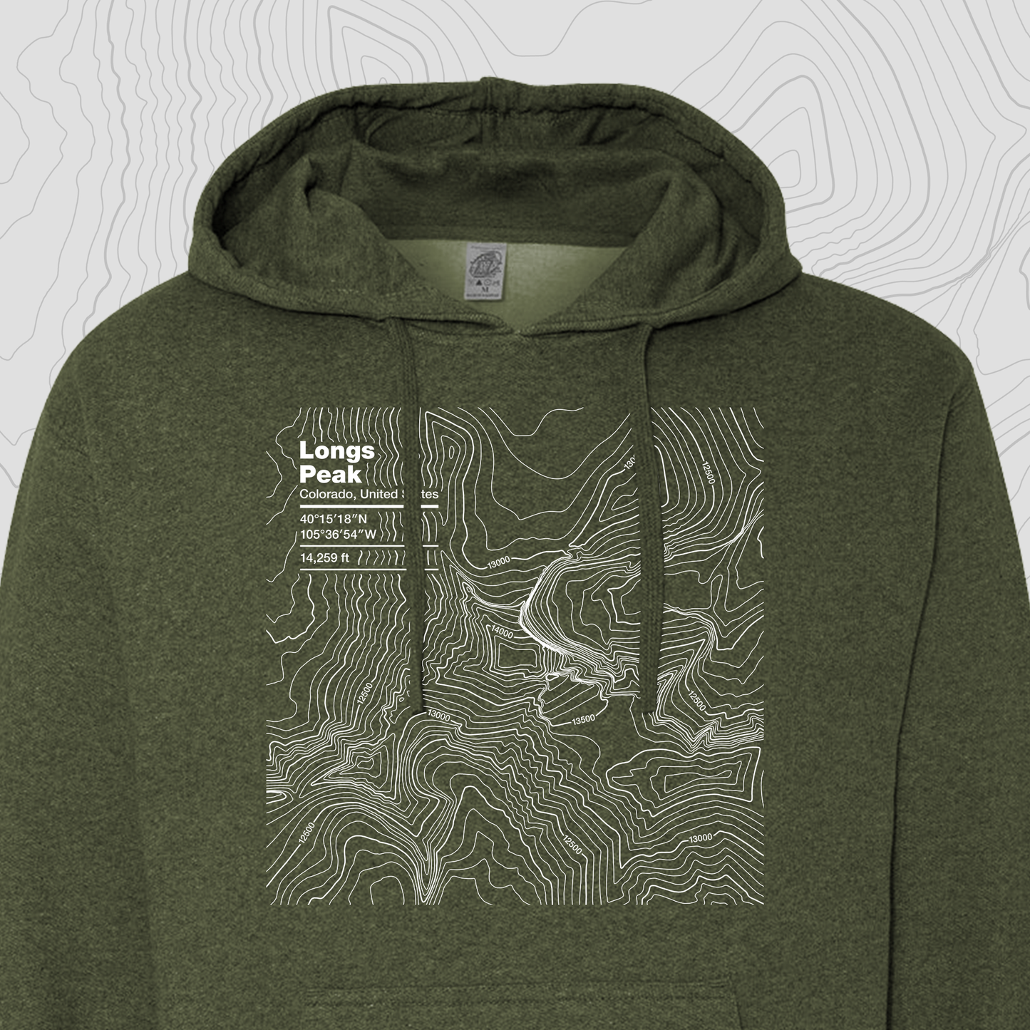 Longs Peak, Colorado - Hooded Sweatshirt