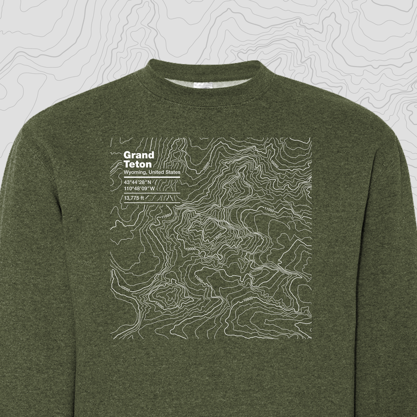 Grand Teton, Wyoming - Crewneck Sweatshirt
