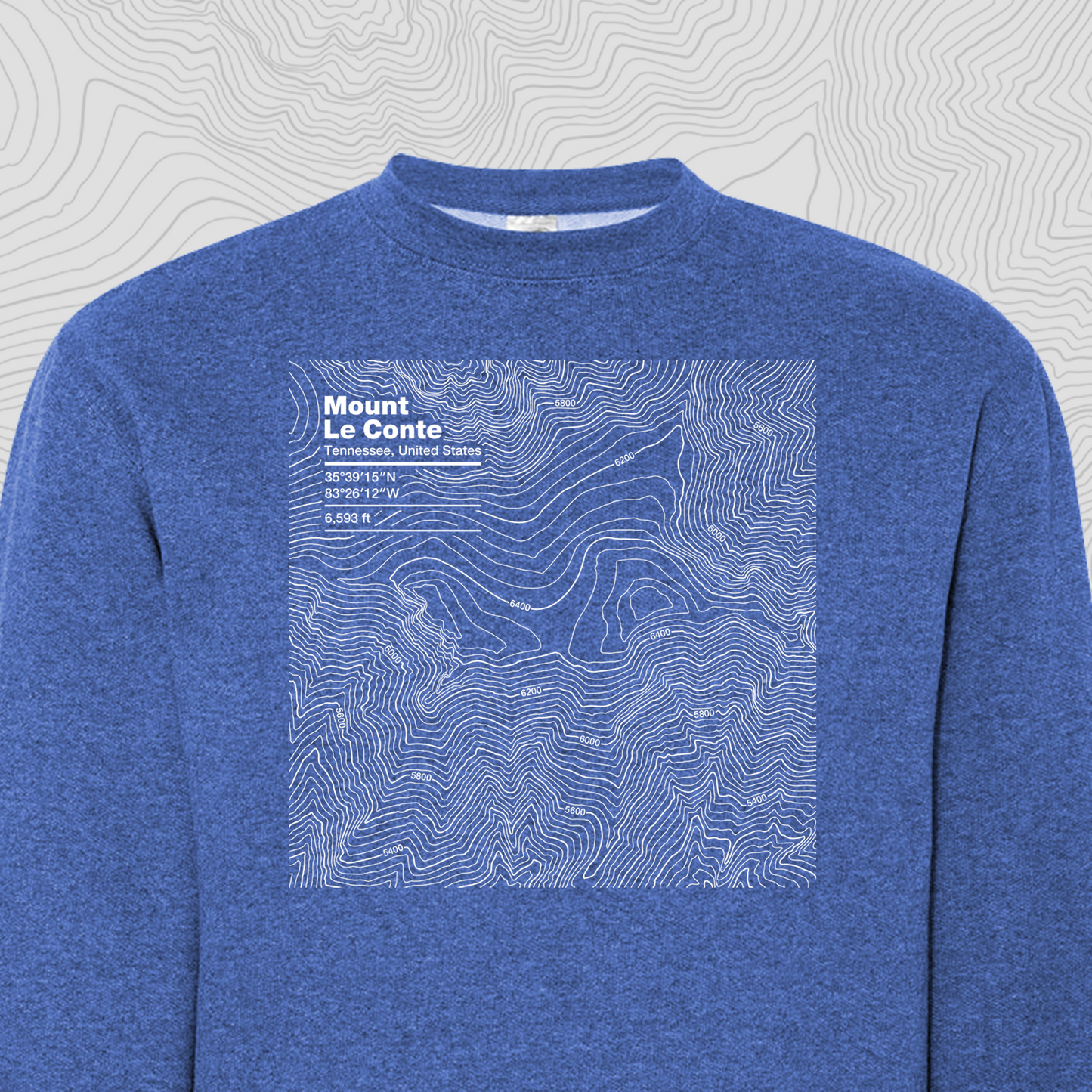 Mount Le Conte, Tennessee - Crewneck Sweatshirt