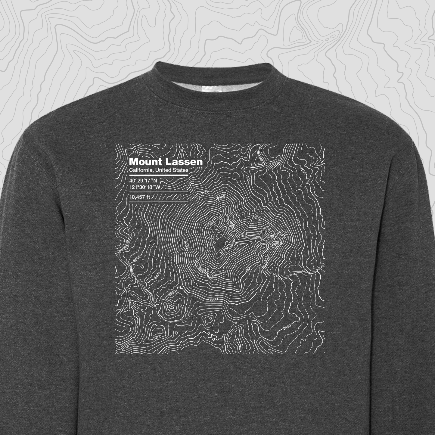 Mount Lassen, California - Crewneck Sweatshirt