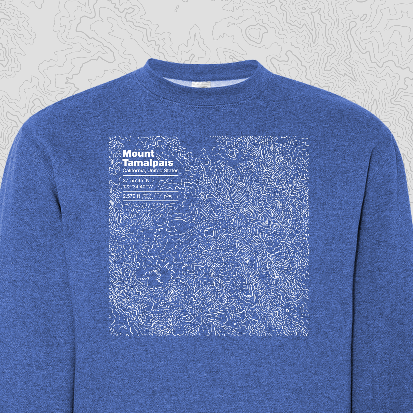 Mount Tamalpais, California - Crewneck Sweatshirt