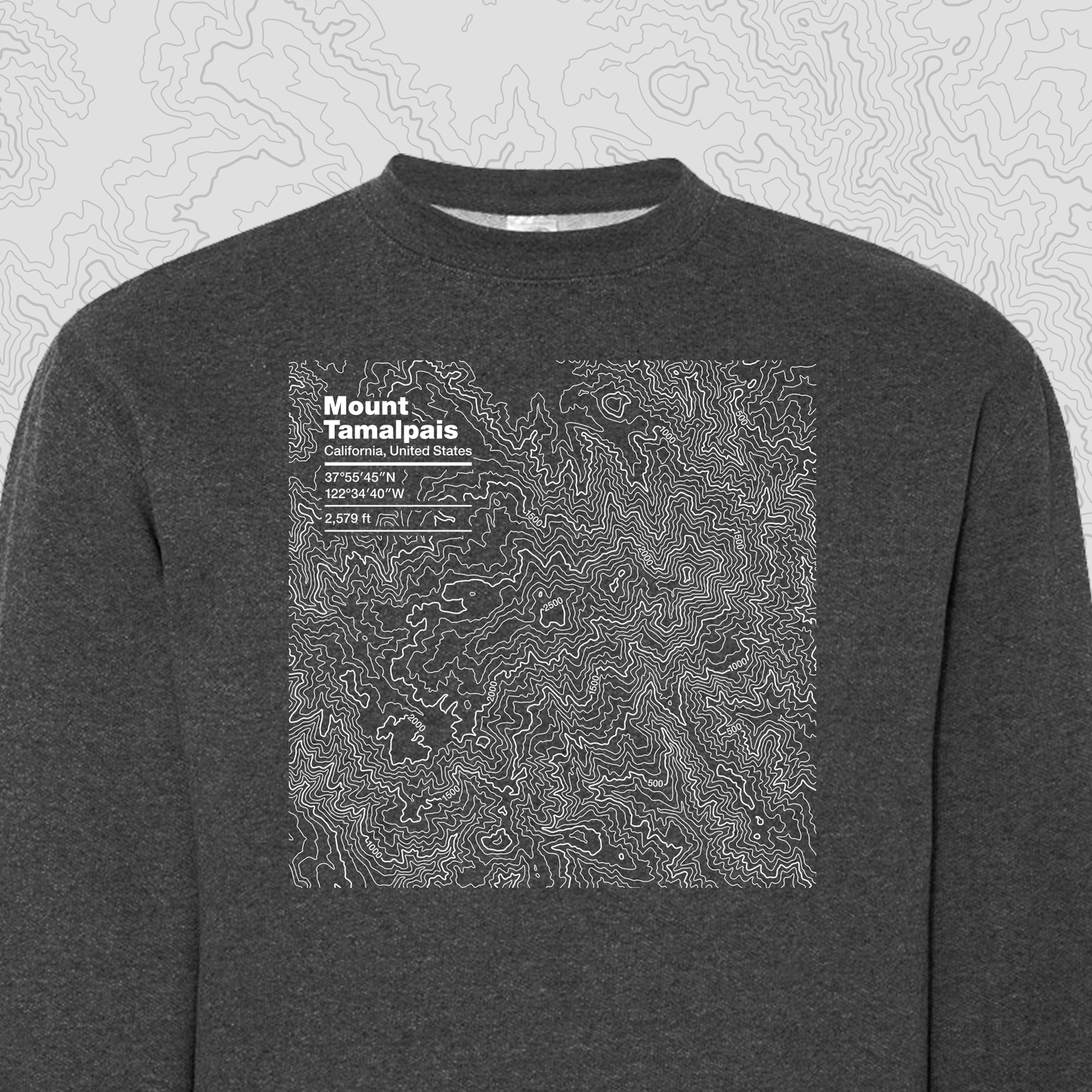 Mount Tamalpais, California - Crewneck Sweatshirt