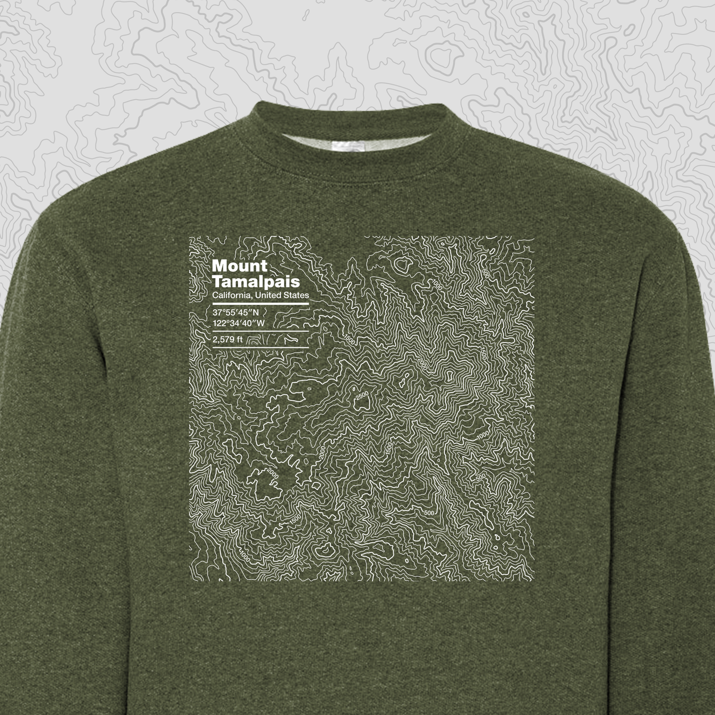 Mount Tamalpais, California - Crewneck Sweatshirt