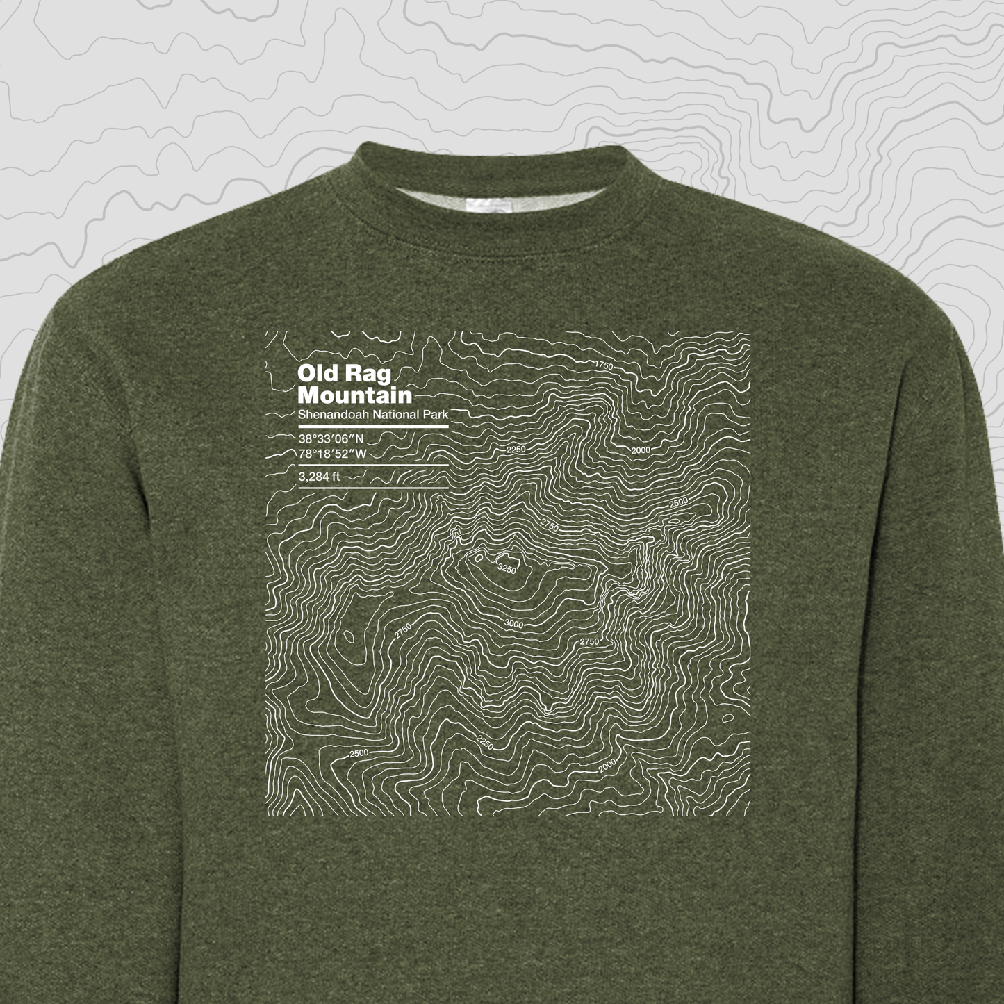 Old Rag Mountain, Shenandoah National Park - Crewneck Sweatshirt